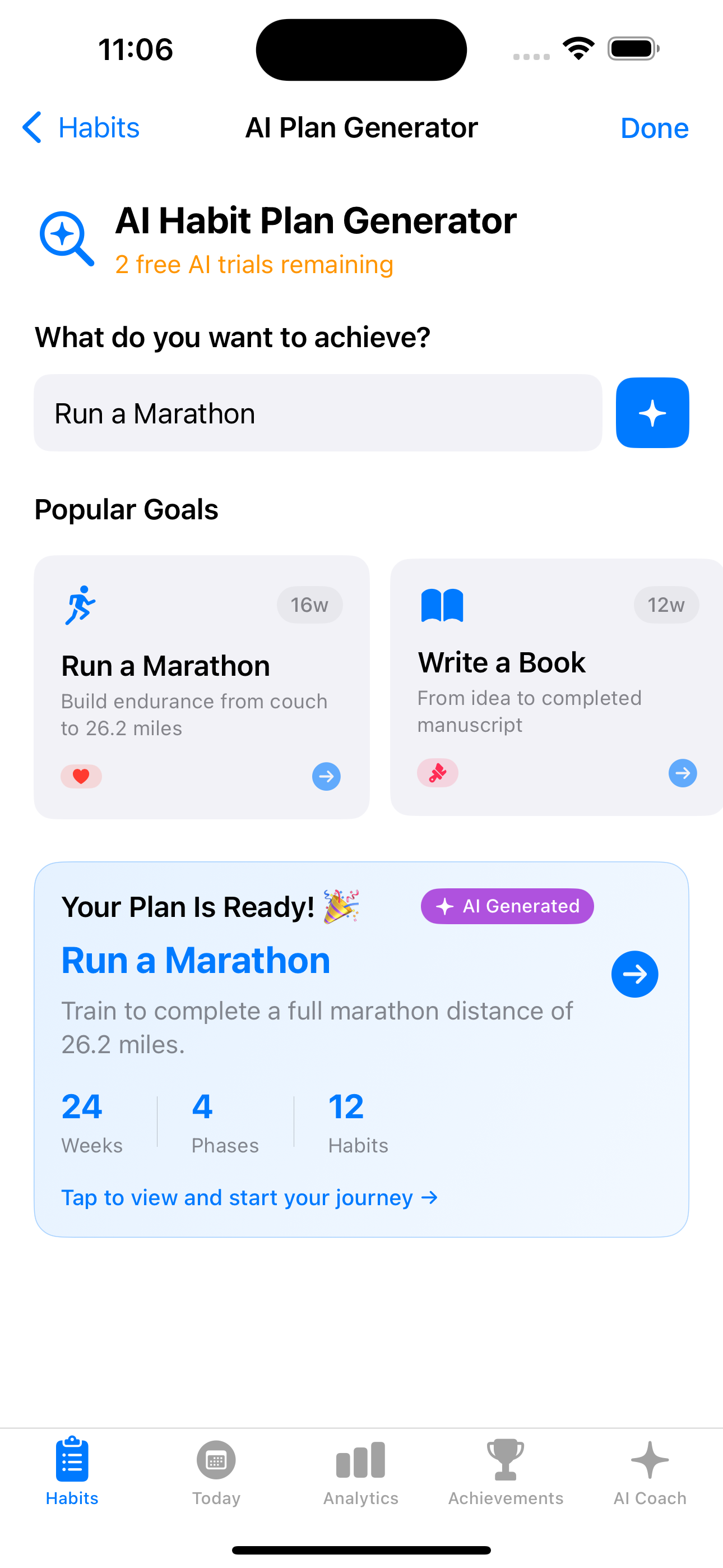 HabitForge App Interface